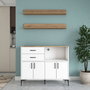 Hanah Home Armario Multiusos Blanco y Nogal
